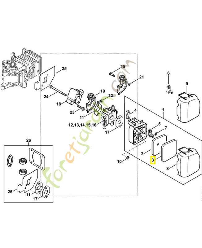 Prefiltre 4228-124-1500 STIHL