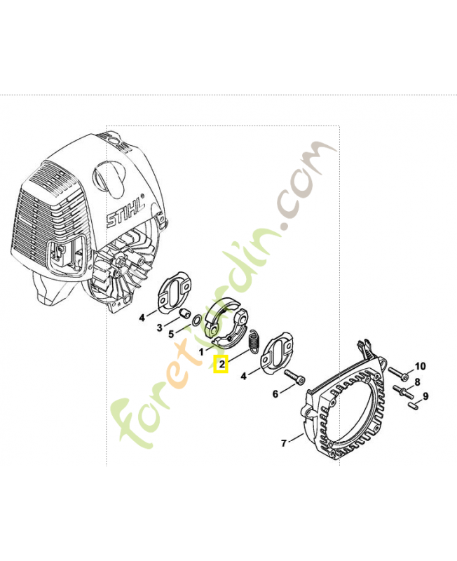 Ressort de tension 4180-007-1060. Pièce de rechange Sithl / Vicking  Ressort de tension 4180-007-1060. Pièce de rechange Sithl / Vicking