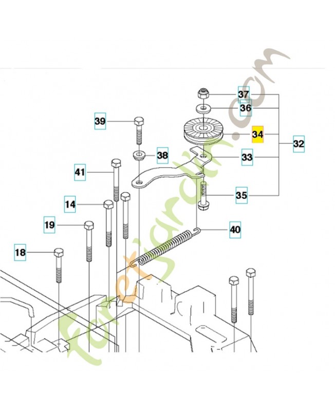 Poulie 506946901. Pièce de rechange Husqvarna