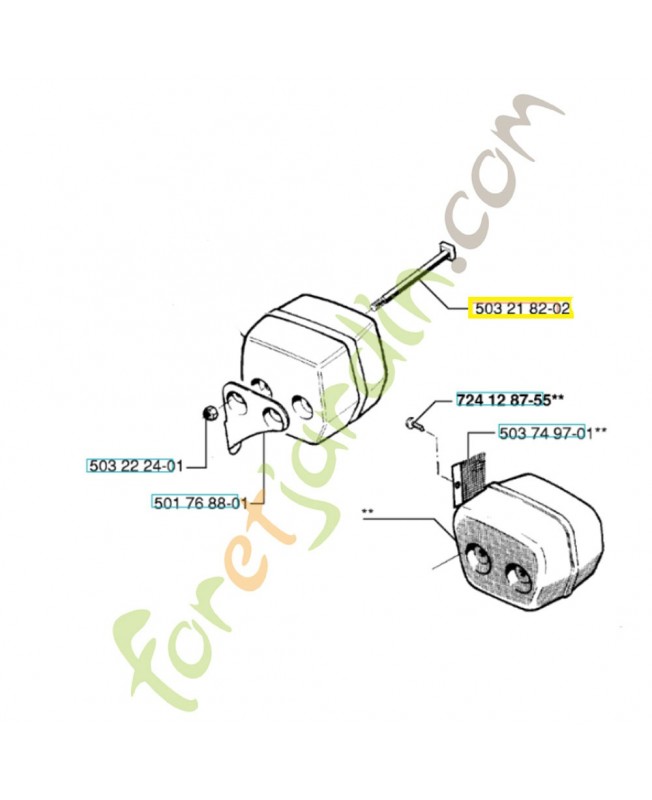 Vis 503218202. Pièce de rechange Husqvarna