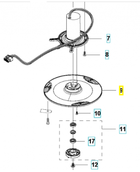 DISQUE DE COUPE pour robot tonte husavanra 587378101. Pièce détachée Husqvarna
