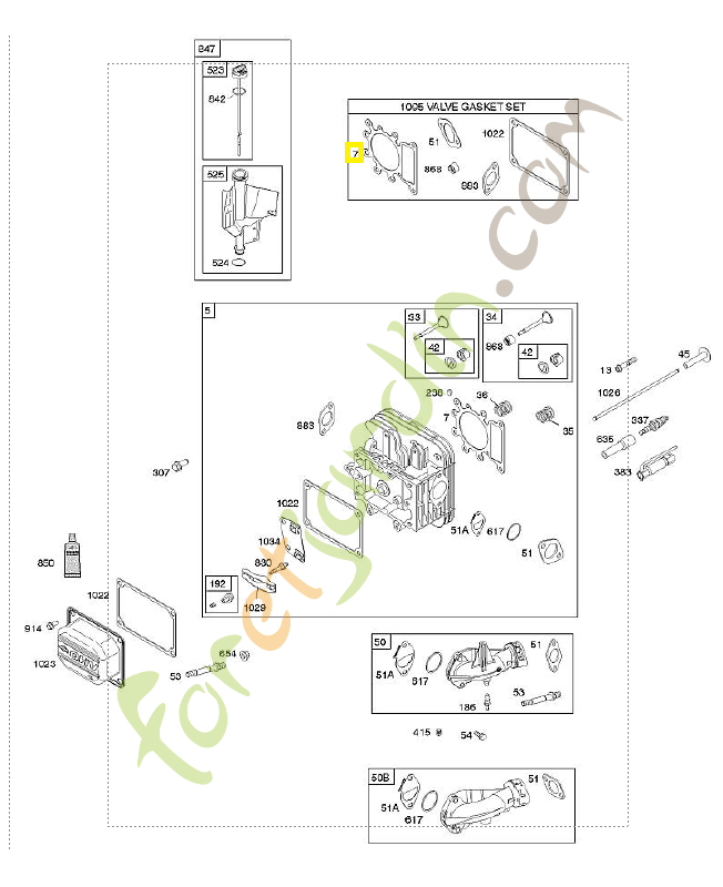 796584 Joint culasse Briggs & Stratton 0003-000-2369