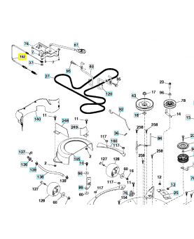 Câble embrayage de lame 583591701. Pièce de rechange Husqvarna