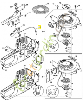 Câble commande des gaz 4228-180-1101. Pièce de rechange Sithl