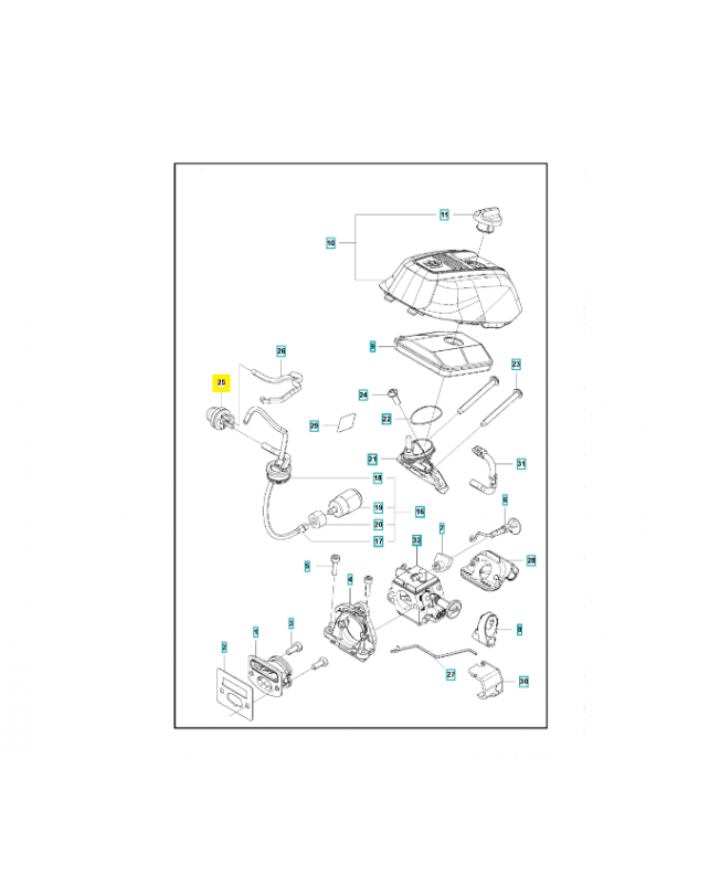 Poire d'amorçage 513789301 husqvarna- Pièce de détachée Husqvarna