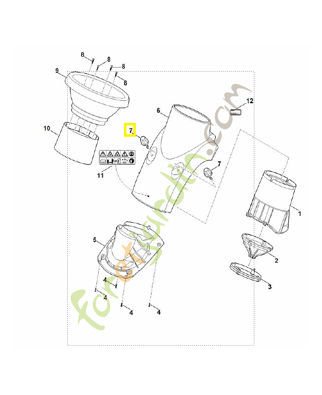 Vis de fermeture 6008-700-2301. Pièce de rechange Sithl / Vicking