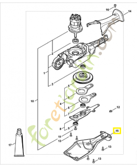 Couvercle de reducteur 4859-641-0400. Pièce de rechange Sithl 