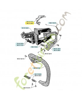 Levier d'accélérateur. Pièce de rechange Husqvarna référence 506014402