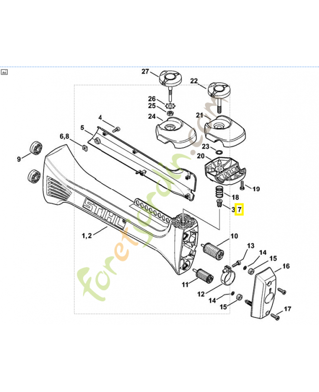Insert fileté m8x16,4 9799-003-0500. Pièce détachée Stihl / Vicking