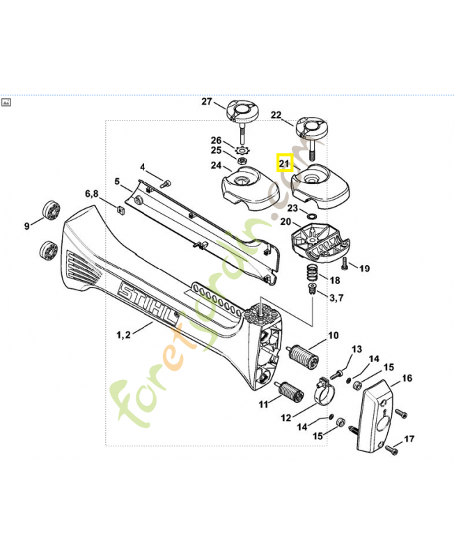 Élément de serrage 4147-791-0904. Pièce détachée Stihl / Vicking