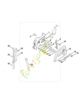 Pignon 1206-642-1301. Pièce détachée Stihl
