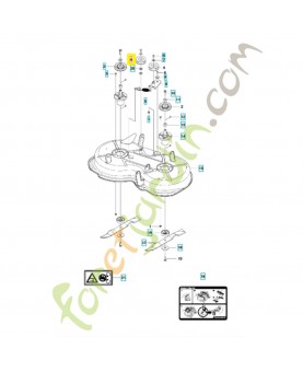 Poulie du systeme de coupe 586104302 husqvarna