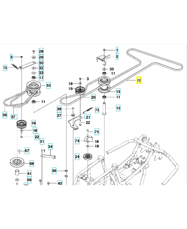 Courroie 589531401 husqvarna
