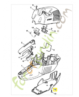 Couvercle du réducteur 4851-641-0400. Pièce de rechange Sithl / Vicking