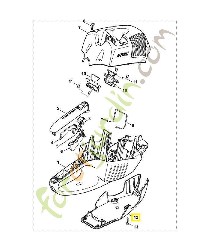 Couvercle du réducteur 4851-641-0400. Pièce de rechange Sithl / Vicking