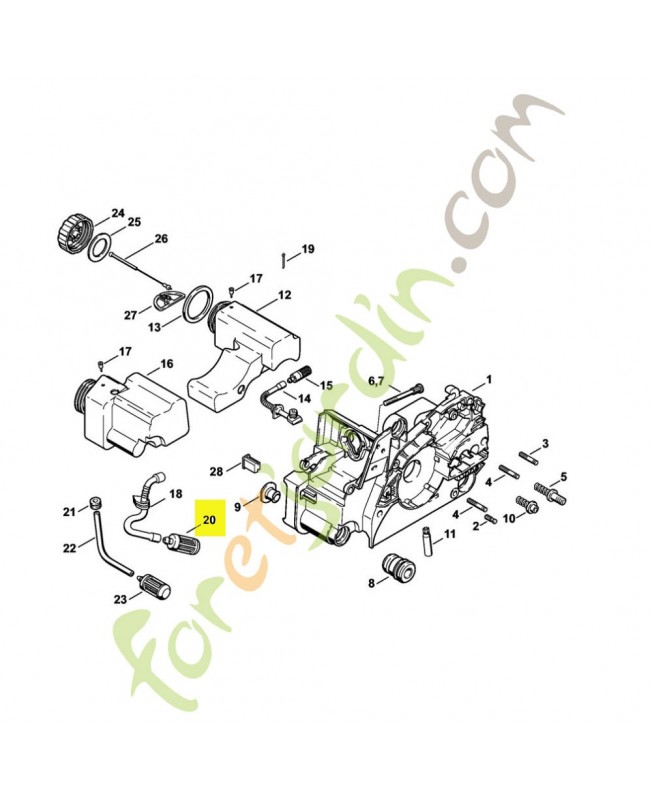 Crépine aspirante 0000-350-3500. Pièce détachée Stihl / Vicking