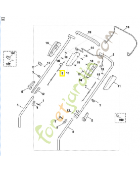 Cable stihl.viking ref. 6358-700-7511 Remplace référence 63587007510