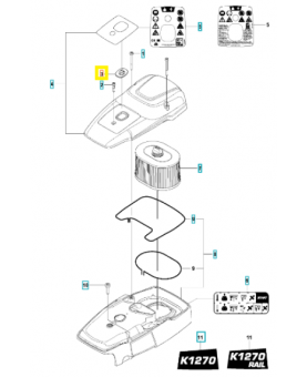 Bouchon 585428301. Pièce détachée Husqvarna