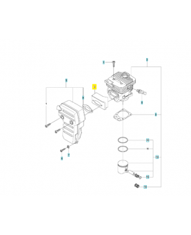 DÉFLECTEUR DE CHALEUR 577997602. Pièce détachée Husqvarna