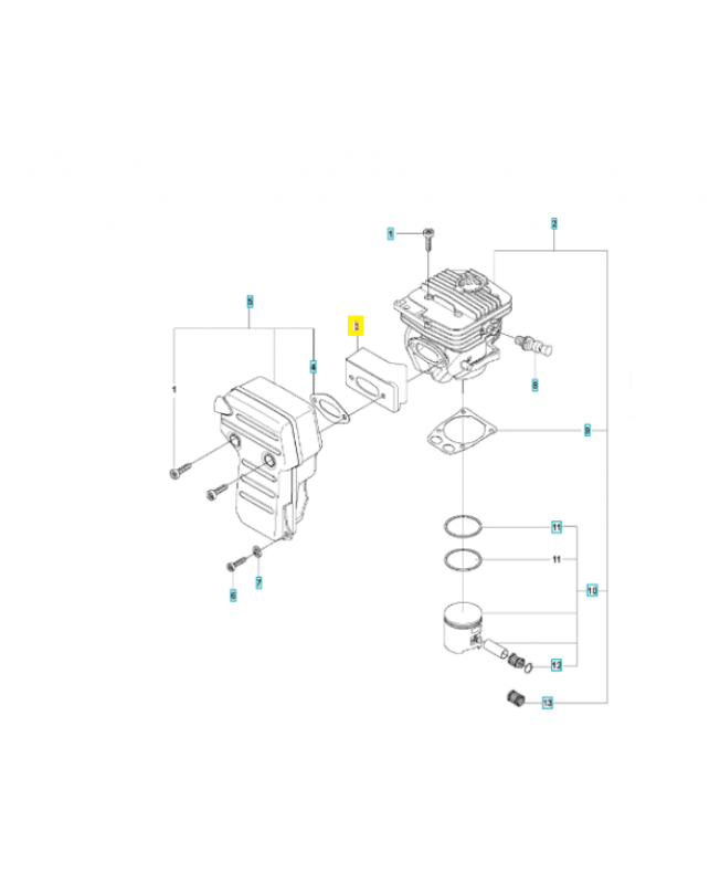 DÉFLECTEUR DE CHALEUR 577997602. Pièce détachée Husqvarna