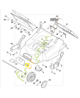 Cache. Pièce de rechange Sithl / Vicking référence 0000-701-3600
