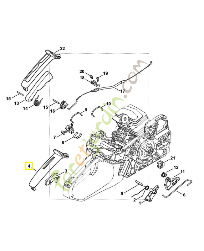 Monture de poignée 1143-791-0600. Pièce détachée Stihl / Vicking Monture de poignée 1143-791-0600. Pièce détachée Stihl / Vicking