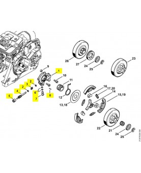 Pompe a huile ms 1135-640-3200. Pièce détachée Stihl / Vicking