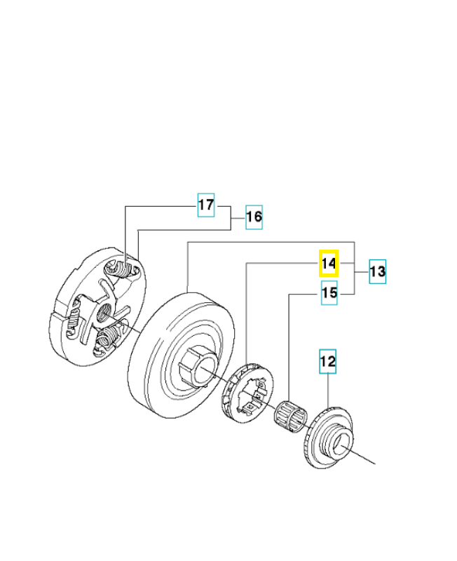 Pignon de chaine  325 7 dents Oregon ref.  11892 Remplace référence 501457401 ; 501457402