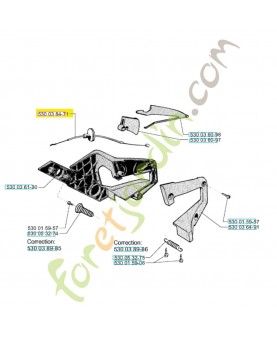 Cable d'acceleration 530038471. Pièce de rechange Husqvarna