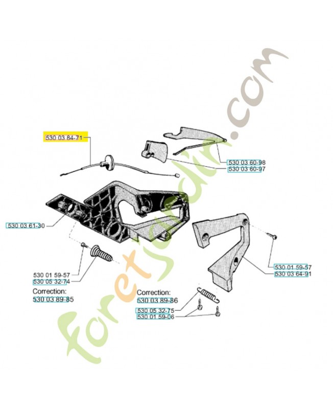 Cable d'acceleration 530038471. Pièce de rechange Husqvarna Cable d'acceleration 530038471. Pièce de rechange Husqvarna