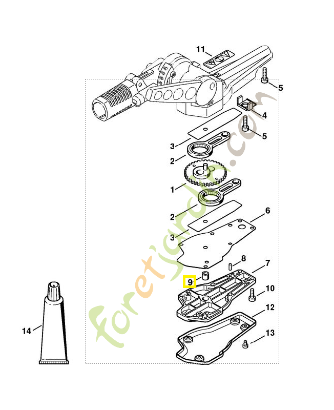 Douille aiguille 6x10x9. Pièce de rechange Sithl reference 9513-003-1570