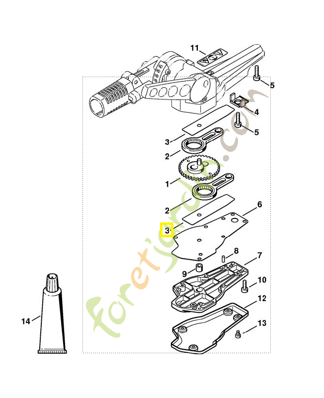 Tôle de butée 4230-642-4801. Pièce de rechange Sithl / Vicking 