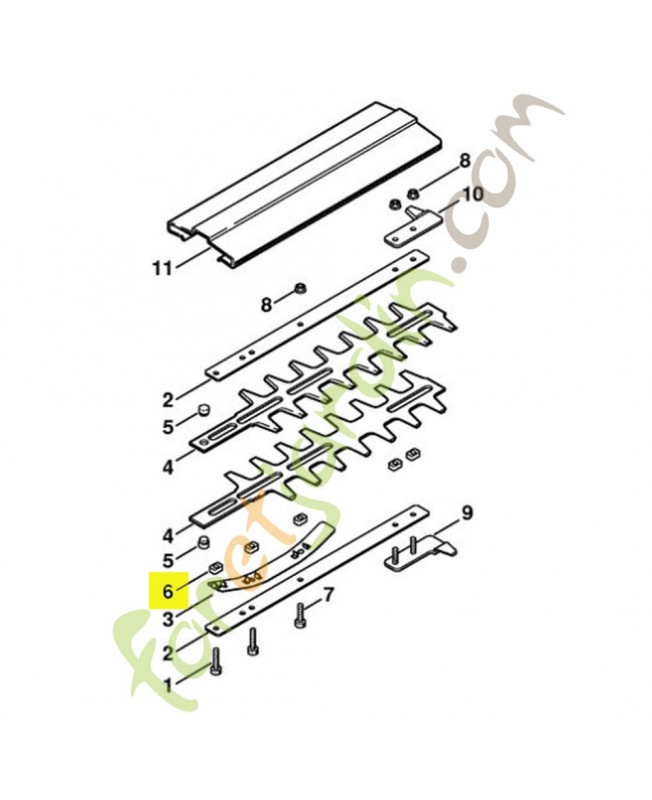 Coulisseau 4226-648-6701. Pièce de rechange Sithl