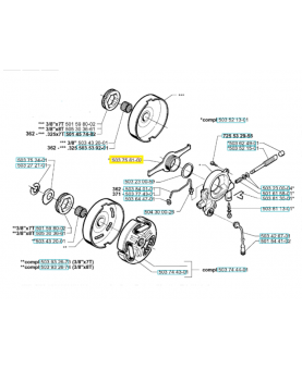 Roue d'engrenage 503756102 et 582270107. Pièce de rechange Husqvarna