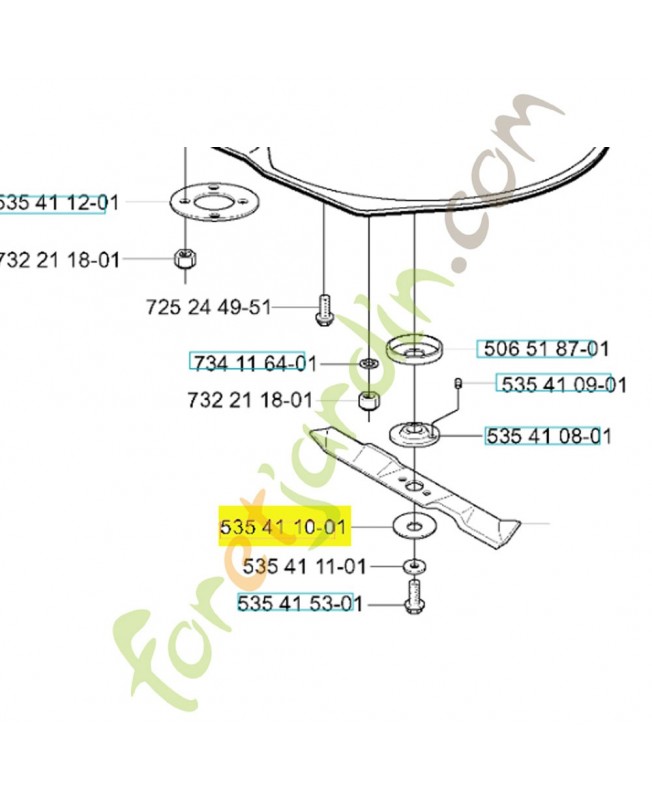 Rondelle 535411001. Pièce de rechange Husqvarna