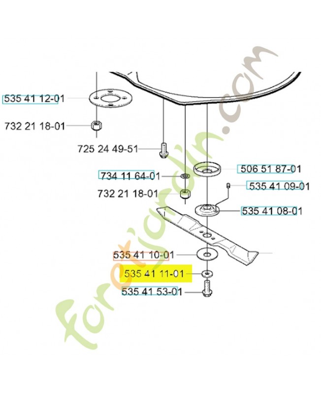 Rondelle 535411101. Pièce de rechange Husqvarna