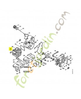 Vis cylindrique is m5 x 16 9022-341-0980. Pièce détachée Stihl