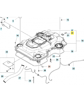 Circuit imprimé 592852401. Pièce de rechange Husqvarna Remplace la référence 579669101