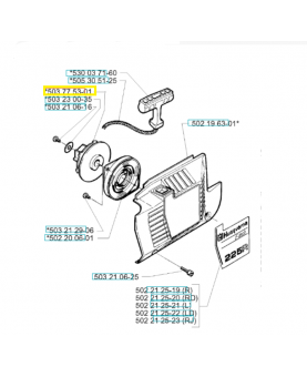 Poulie de lanceur v husqvarna
