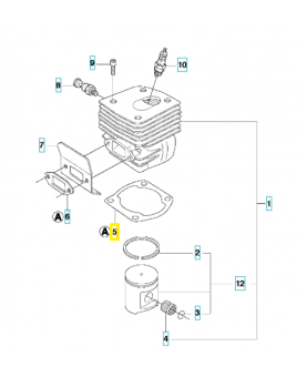 Joint. Pièce de rechange Husqvarna reference 537005701