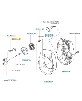 Cliquet 501364432. Pièce de rechange Husqvarna