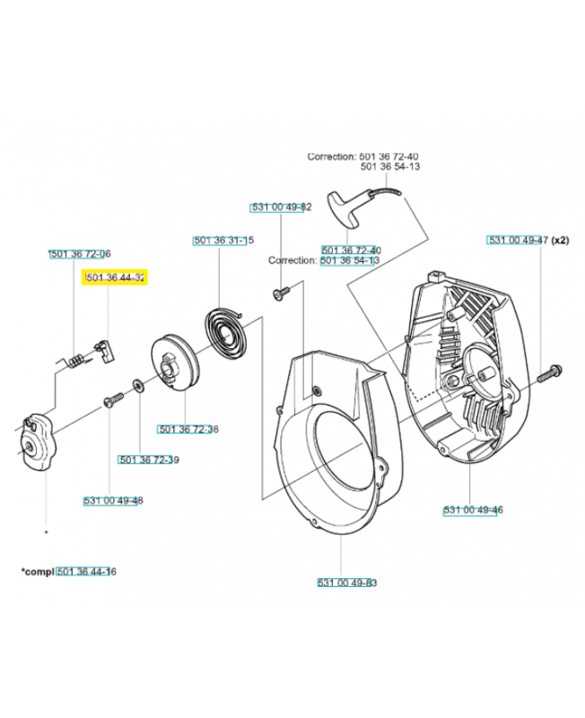 Cliquet 501364432. Pièce de rechange Husqvarna Cliquet 501364432. Pièce de rechange Husqvarna