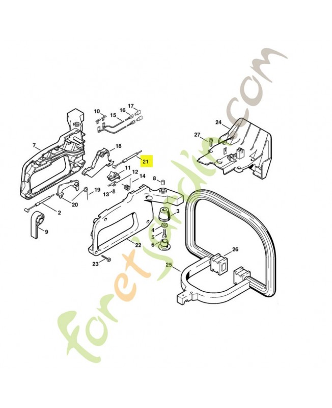 Cable commande des gaz 4226-180-1100. Pièce de rechange Sithl