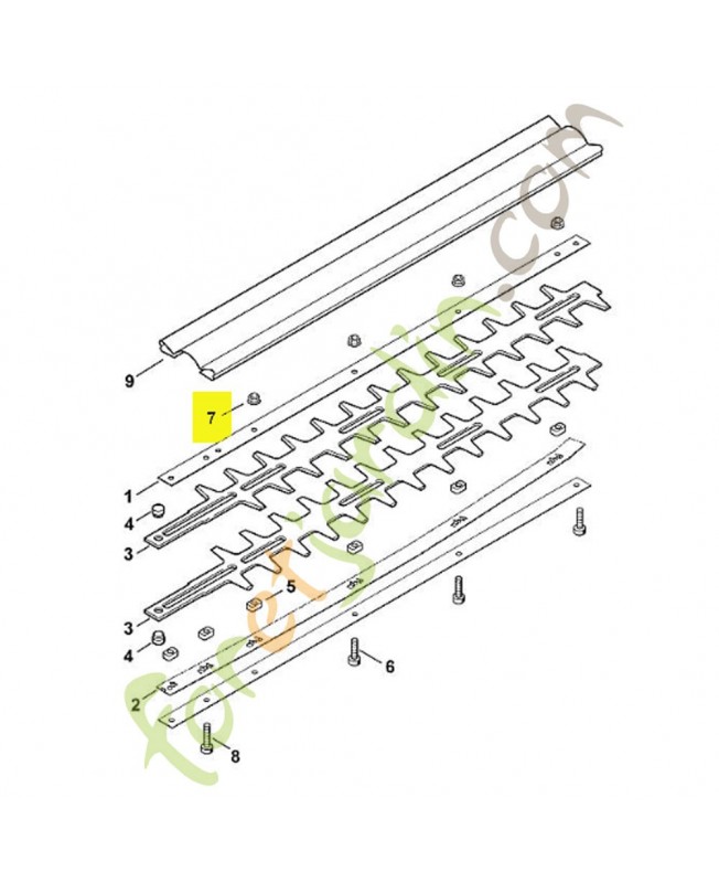Ecrou de securite m5 9220-260-0701. Pièce de rechange Sithl