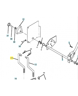 Suspension de carter gauche 532165828. Pièce de rechange Husqvarna