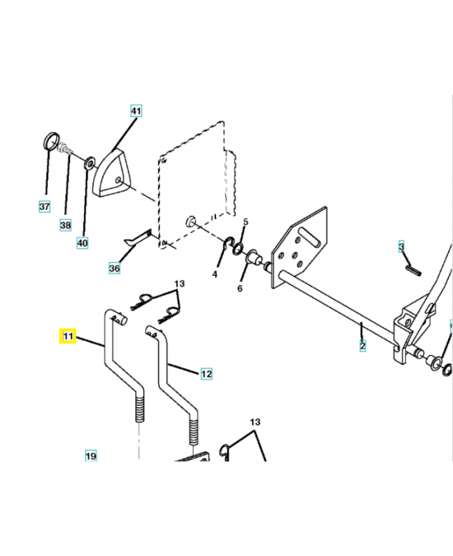 Suspension de carter gauche 532165828. Pièce de rechange Husqvarna