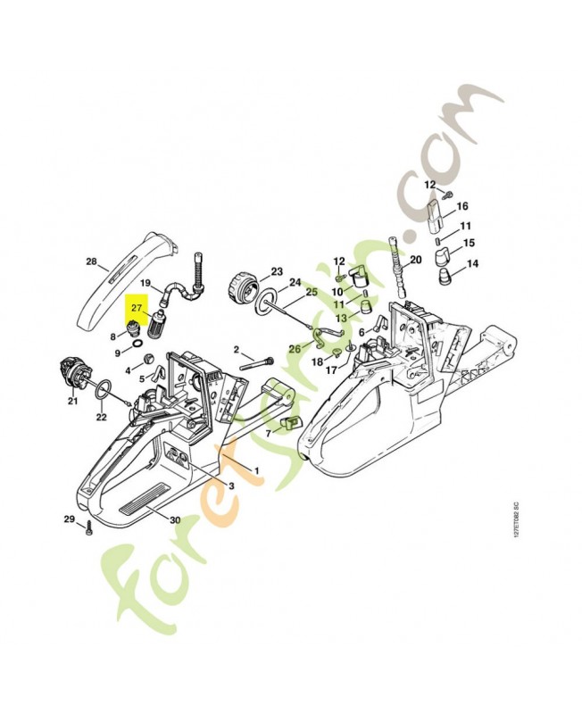 Crépine aspirante 0000-350-3518 . Pièce détachée Stihl 
