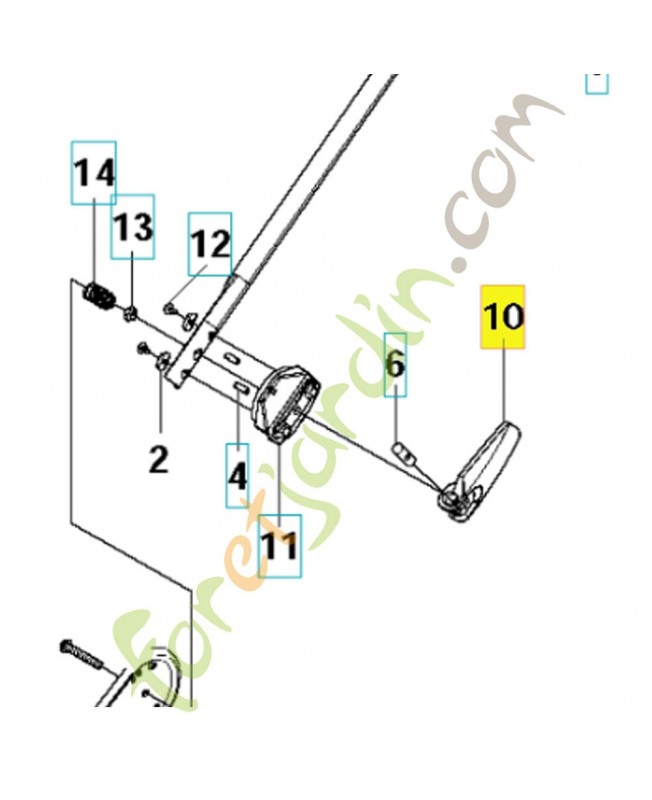 Levier 504138301. Pièce de rechange Husqvarna