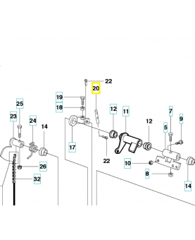 Goupille 525406601. Pièce de rechange Husqvarna