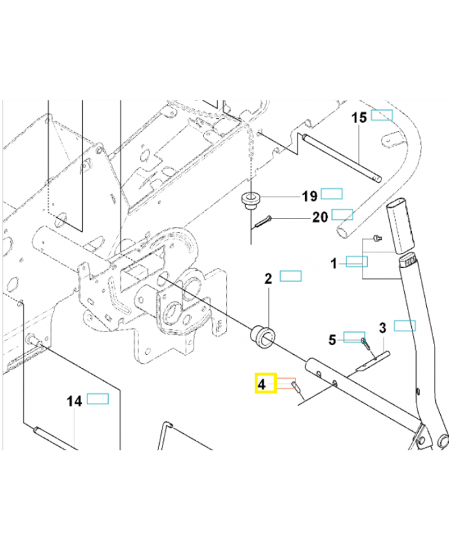 Goupille 721125930. Pièce de rechange Husqvarna